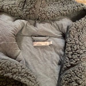 Jersey lines Sherpa hoodie